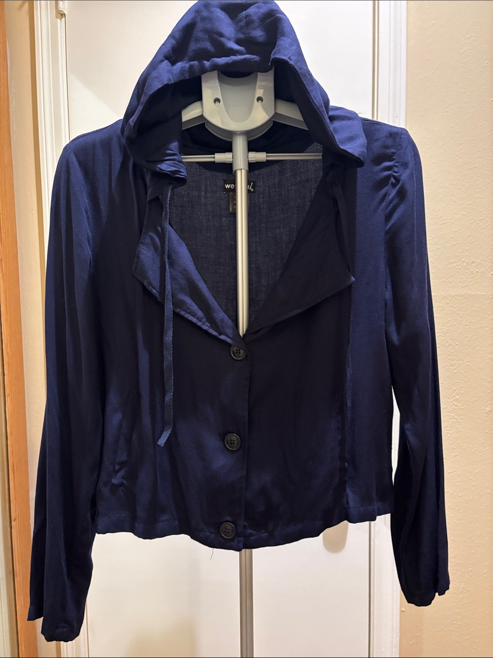Wet Seal Dark Navy Hooded Jacket